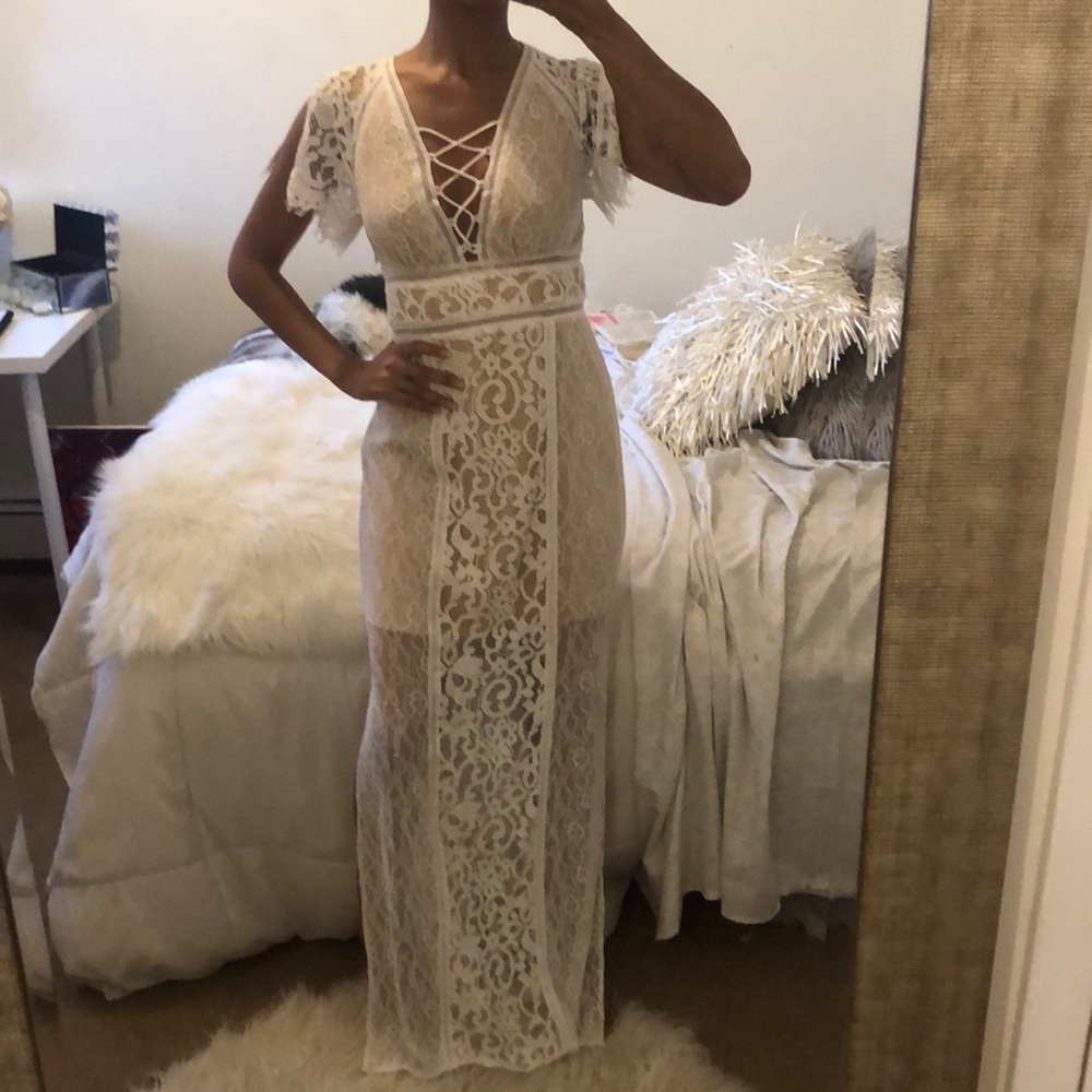 White Lace BEBE dress